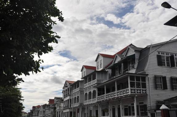 Casas típicas de Paramaribo, no Suriname